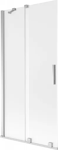 MEXEN/S - Velar dvojkrídlová posuvná vaňová zástena 95 x 150, dekor, chróm 896-095-000-31-01