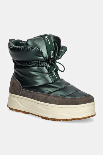 Snehule Pepe Jeans PLS50554 zelená farba, KORE METALLIC W