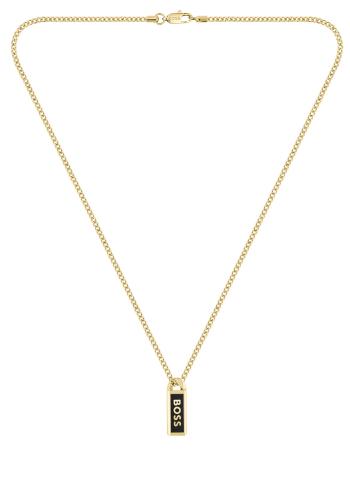 Hugo Boss Pozlátený pánsky náhrdelník Kassy Emblem 1580678