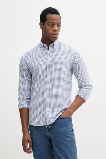 Bavlnená košeľa United Colors of Benetton pánska, biela farba, regular, s golierom button-down, 52MCUQ04B