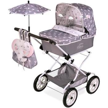 DeCuevas 82035 Skladací kočík pre bábiky REBORN so slnečníkom a doplnkami SKY 2020 – 90 cm (4897022820350)