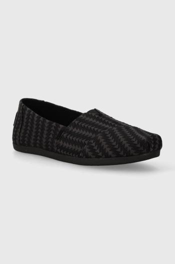 Espadrilky Toms Alpargata čierna farba, 10020680