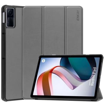 ENKAY LEATHER Zaklápací obal pre Xiaomi Redmi Pad šedý