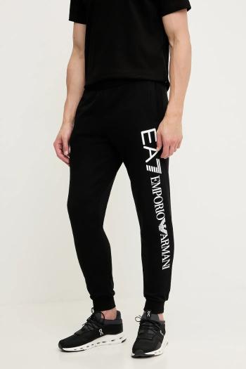 Tepláky EA7 Emporio Armani čierna farba, s potlačou, AF10377.7M000572