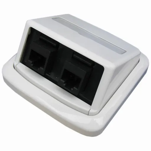 Dvojzásuvka ABB TANGO 2xRJ45 Cat5e UTP biela,BKkeys