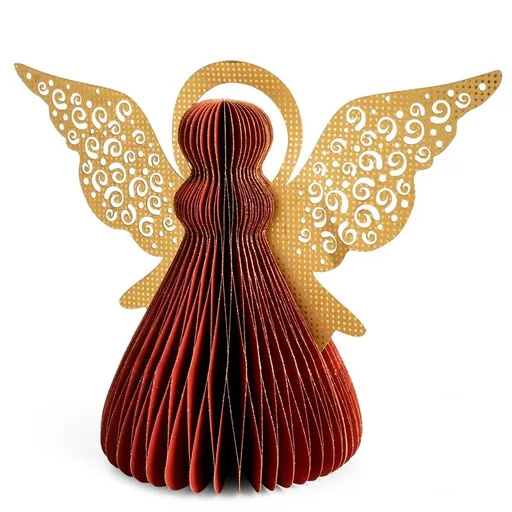 ArtFir Vianočná dekorácia ANJELIK 98 | bordová 15 x 30 x 24 cm