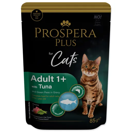 Kapsička Prospera Plus  Adult 1+, Tuna, Peas 85g