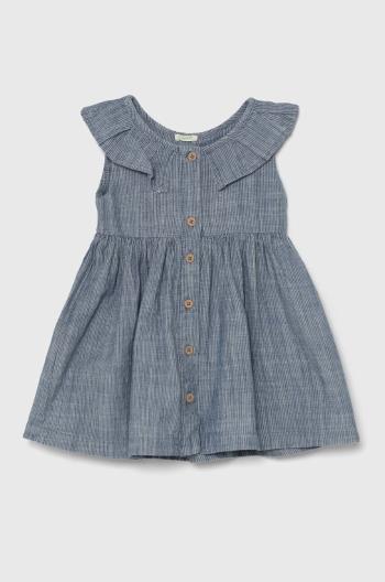 Detské bavlnené šaty United Colors of Benetton mini, áčkový strih