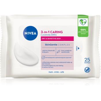 Nivea Face Cleansing jemné čistiace obrúsky s mandľovým mliekom 25 ks