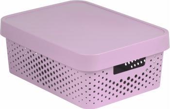 CURVER Úložný box INFINITY DOTS 11l s vekom | ružová
