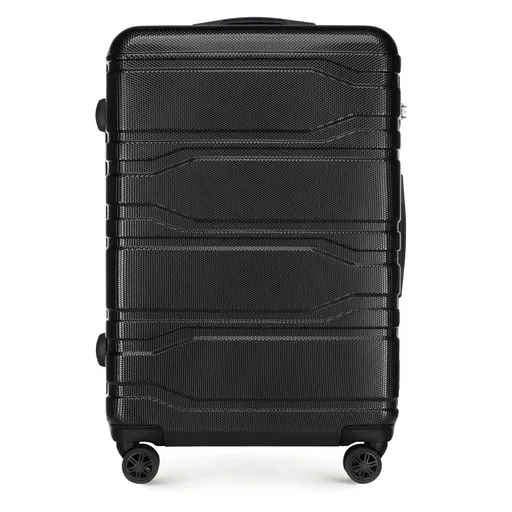 Veľký polykarbonátový kufor s reliéfnym čiernym 56-3P-983-11