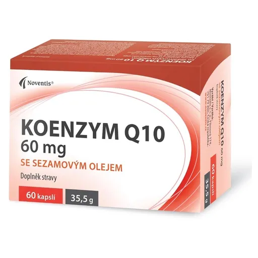 NOVENTIS Koenzým Q10 60 mg so sezamovým olejom 60 kapsúl