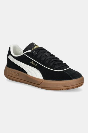 Kožené tenisky Puma Puma Club Klassika SD dámske, čierna farba, 400718