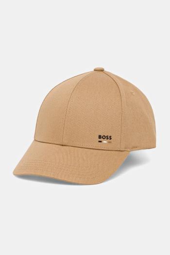 Bavlnená šiltovka BOSS čierna farba, s nášivkou, 50539428