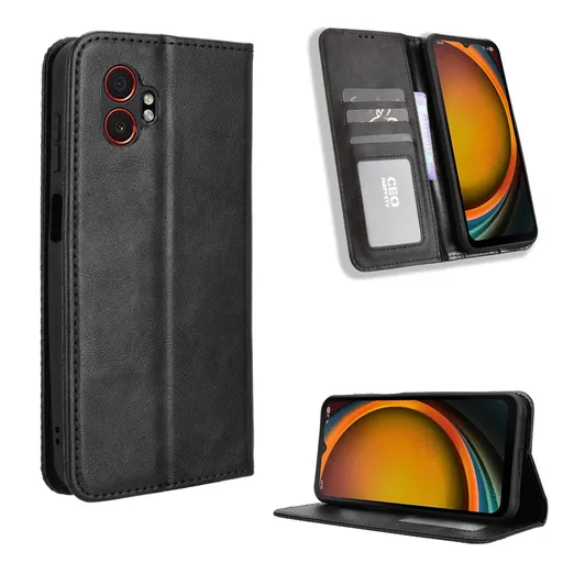 BUSINESS Peňaženkový kryt pre Samsung Galaxy Xcover 7 Pro čierny