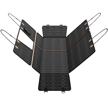 Hapet Autopoťah pre psa na zadné sedadlá s vreckami čierno béžový (CHPcd0004)