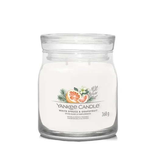YANKEE CANDLE Signature Vonná sviečka White Spruce & Grapefruit 368 g