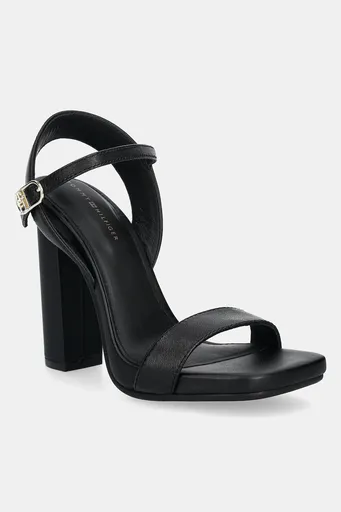 Kožené sandále Tommy Hilfiger HIGH HEEL LEATHER SANDAL