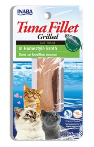 Maškrta pre mačky Inaba Grilled cat Tuniak v domácom vývare 15g