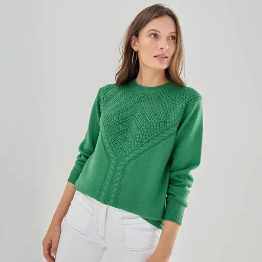 Pulóver z úpletu so vzorom