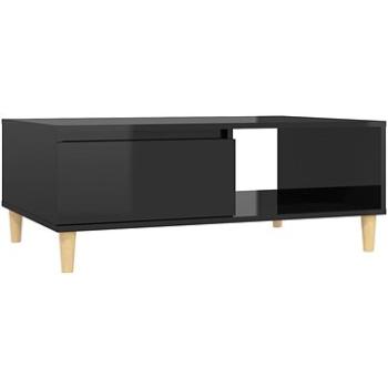 SHUMEE Konferenčný stolík čierny vysoký lesk 90 × 60 × 35 cm drevotrieska, 806002
