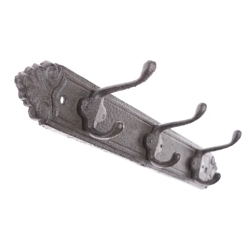 Liatinový vešiak Enfeite hnedá, 43 x 7 cm