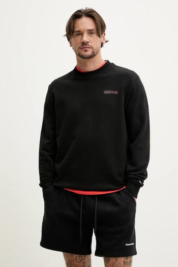 Bavlnená mikina Tommy Jeans pánska, čierna farba, s potlačou, DM0DM20849