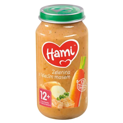 HAMI Zelenina s teľacím mäsom od 12.mesiaca 250 g
