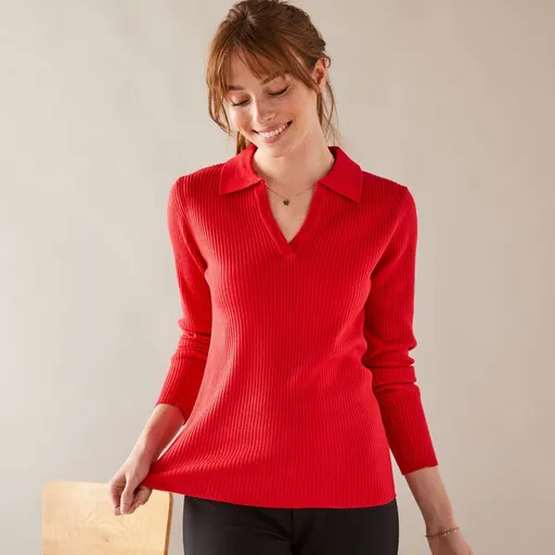 Pulóver s polo golierom