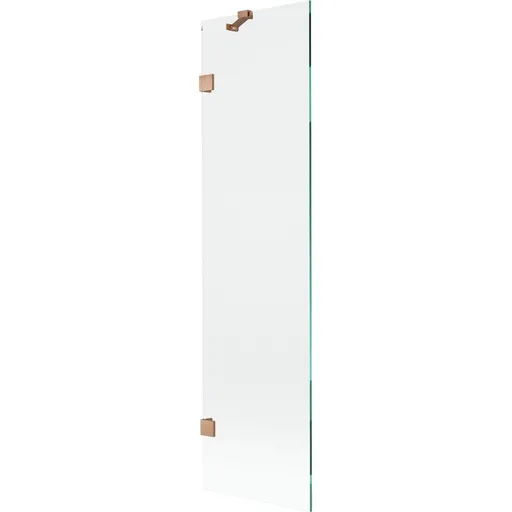 MEXEN/S - Lunar vaňová zástena FIX 50 x 150, transparent, meď kartáčovaná 897-050-000-65-00