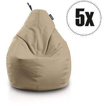 SakyPaky Sedacie vaky - 5× Hruška béžový (8595653209570)