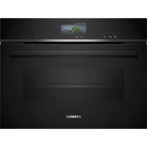 Vstavaná kompaktná kombinovaná parná rúra Siemens 60 x 45 cm čierna CS756G1B1
