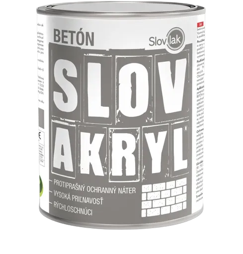 SLOVAKRYL BETÓN - Vodou riedteľná farba na betón 0110 - svetlošedá 0,75 kg