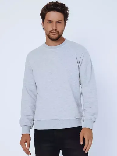 Jednoduchá svetlo-sivá mikina bez potlače.