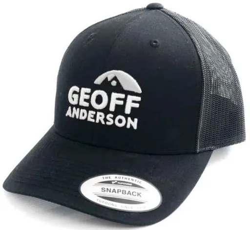 Geoff andreson šiltovka snapback sieťová s logem čierna