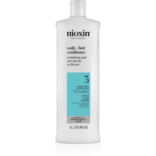 Nioxin System 3 Scalp + Hair Conditioner kondicionér pre farbené rednúce vlasy 1000 ml