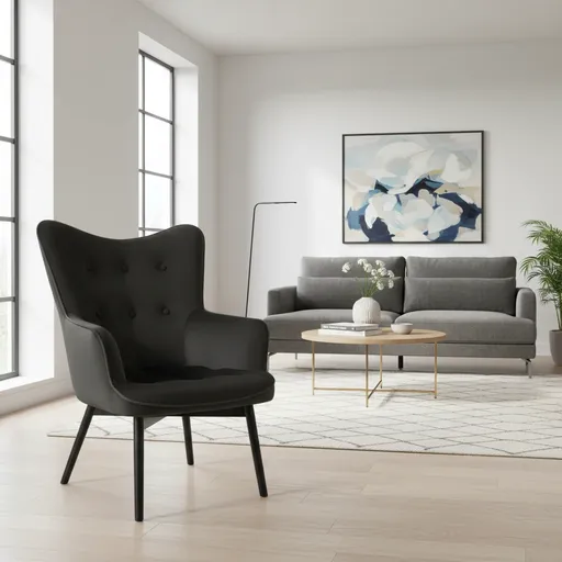 Signal Kreslo CARMEN VELVET | čierna