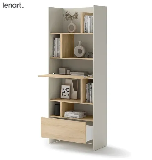 Dig-net nábytok Regál Lenart BED CONCEPT BC-22 | kašmír / dub nagano