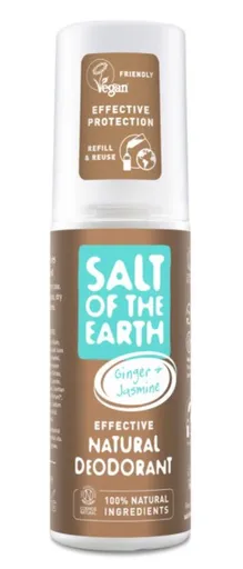 Prírodný kryštálový deodorant - zázvor + jazmín - sprej 100 ml
