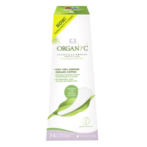 ORGANYC Slipové vložky na tangá 24 kusov