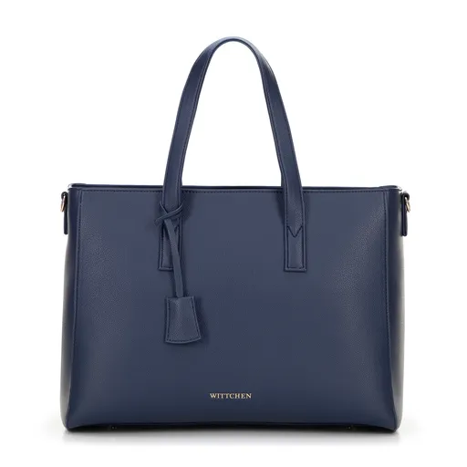 Dámska kabelka na notebook 16” z imitácie kože, námornícka modrá 100-4Y-918-7