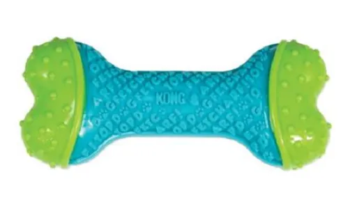 Hračka Kong Dog Corestrength Kosť, zeleno-modrá, guma S/M 18cm