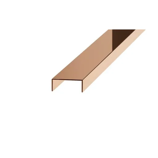 Lišta dekoračná "U" Eviso bronze lesk, nerez PVD, dĺžka 270 cm, šírka 20 mm, PRBR0002