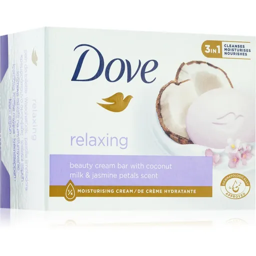 Dove Relaxing Coconut krémová tableta na umývanie Coconut milk & Jasmine petals 90 g