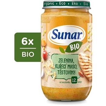 Sunar BIO príkrm zelenina, cestoviny, kuracie mäso 6× 235 g (8592084418090)
