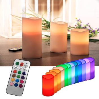 Haushalt international LED svíčky se změnou barev, sada 3 ks