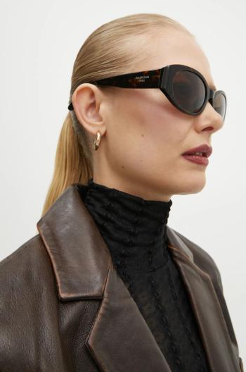 Slnečné okuliare Balenciaga dámske, hnedá farba, BB0369SK