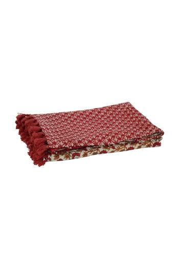 Pléd J-Line Cotton Red bordová farba