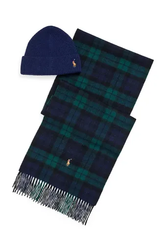 Vlnená čiapka a šál Polo Ralph Lauren
