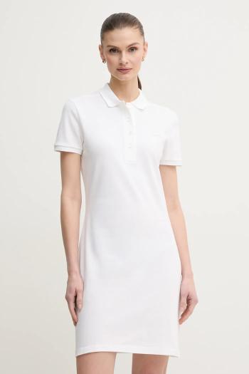 Šaty Lacoste EF5473-001, biela farba, mini, rovné